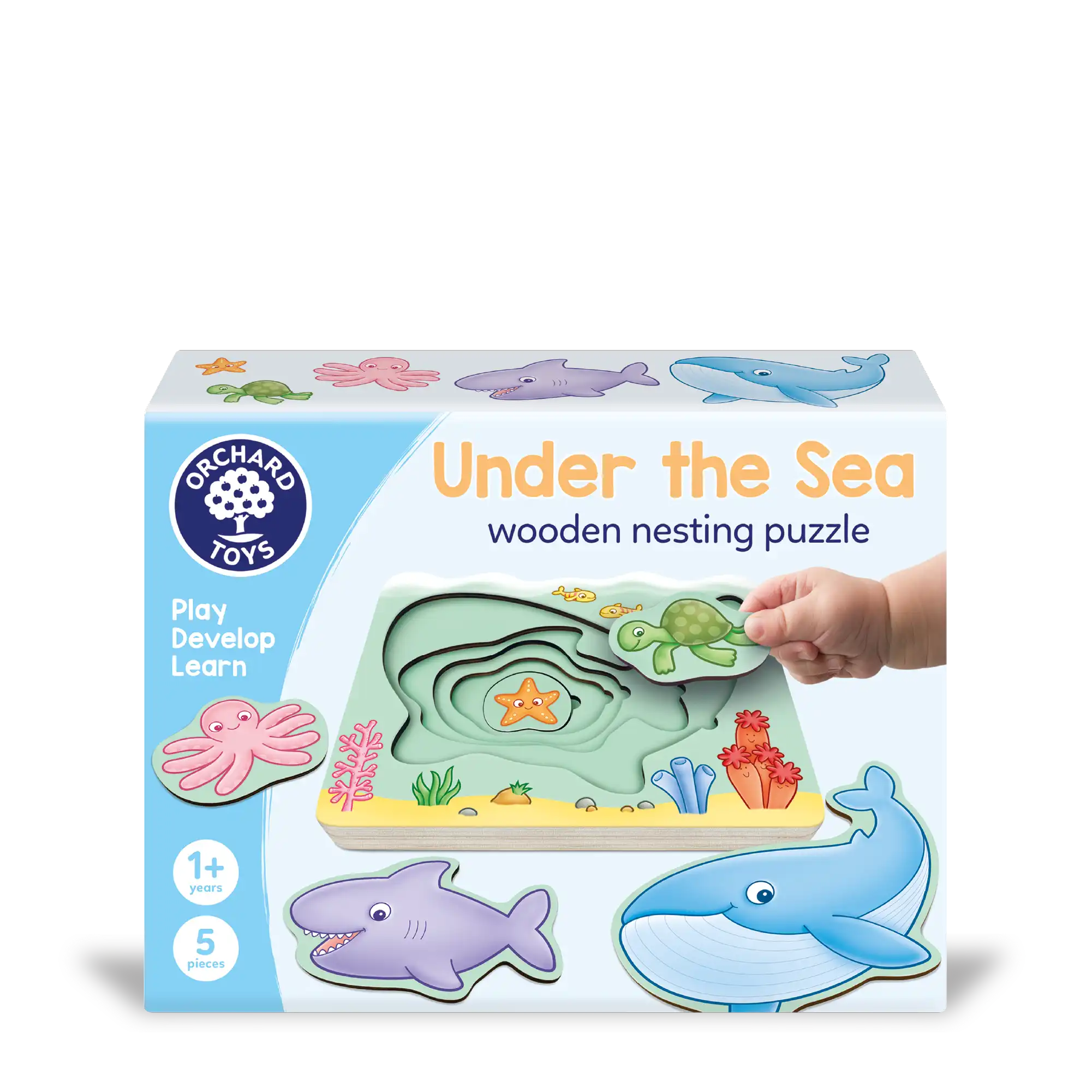 Under the Sea wooden nesting puzzle