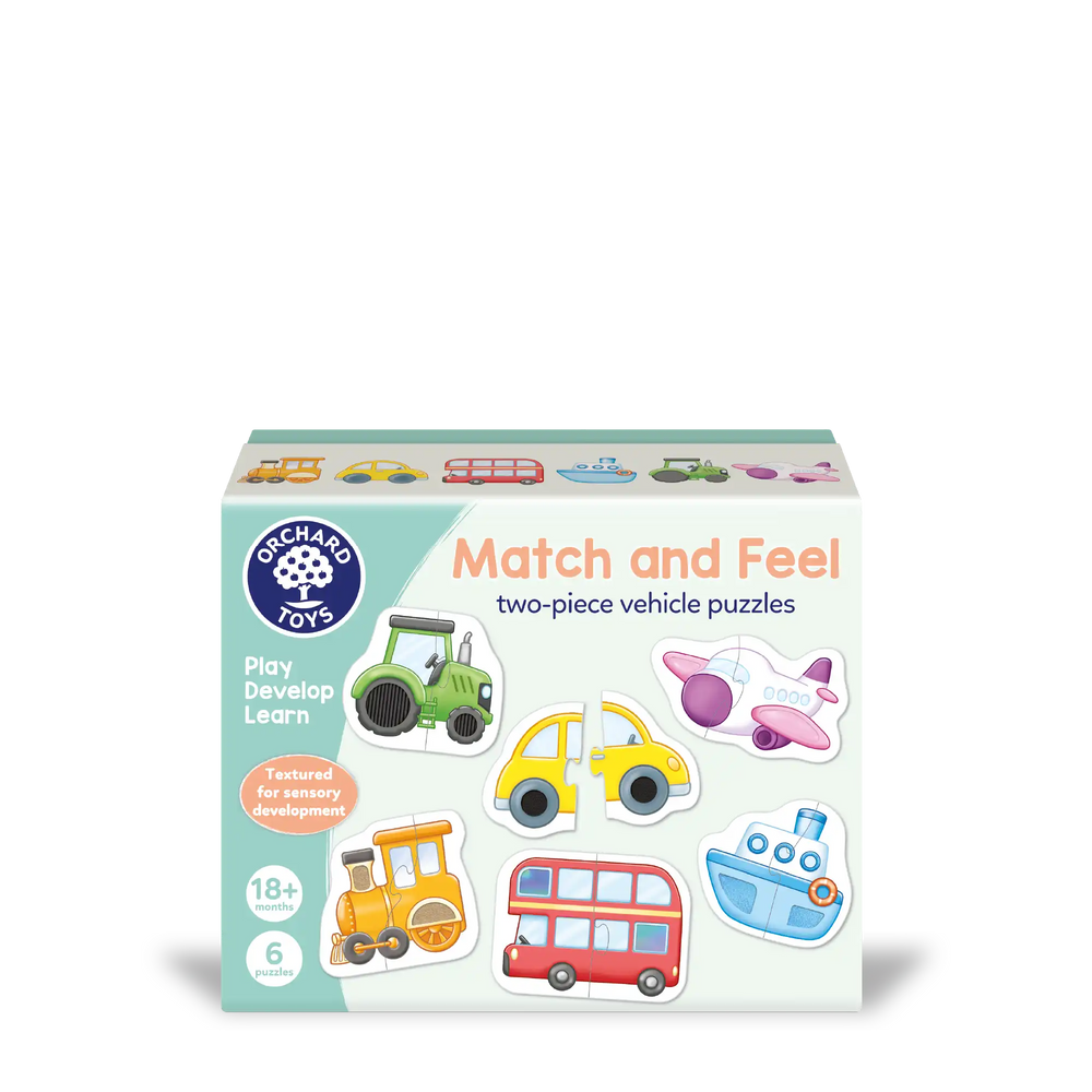 Match and Feel two-piece vehicle puzzles