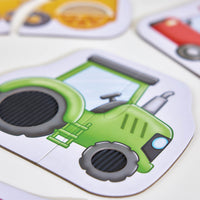 Match and Feel two-piece vehicle puzzles