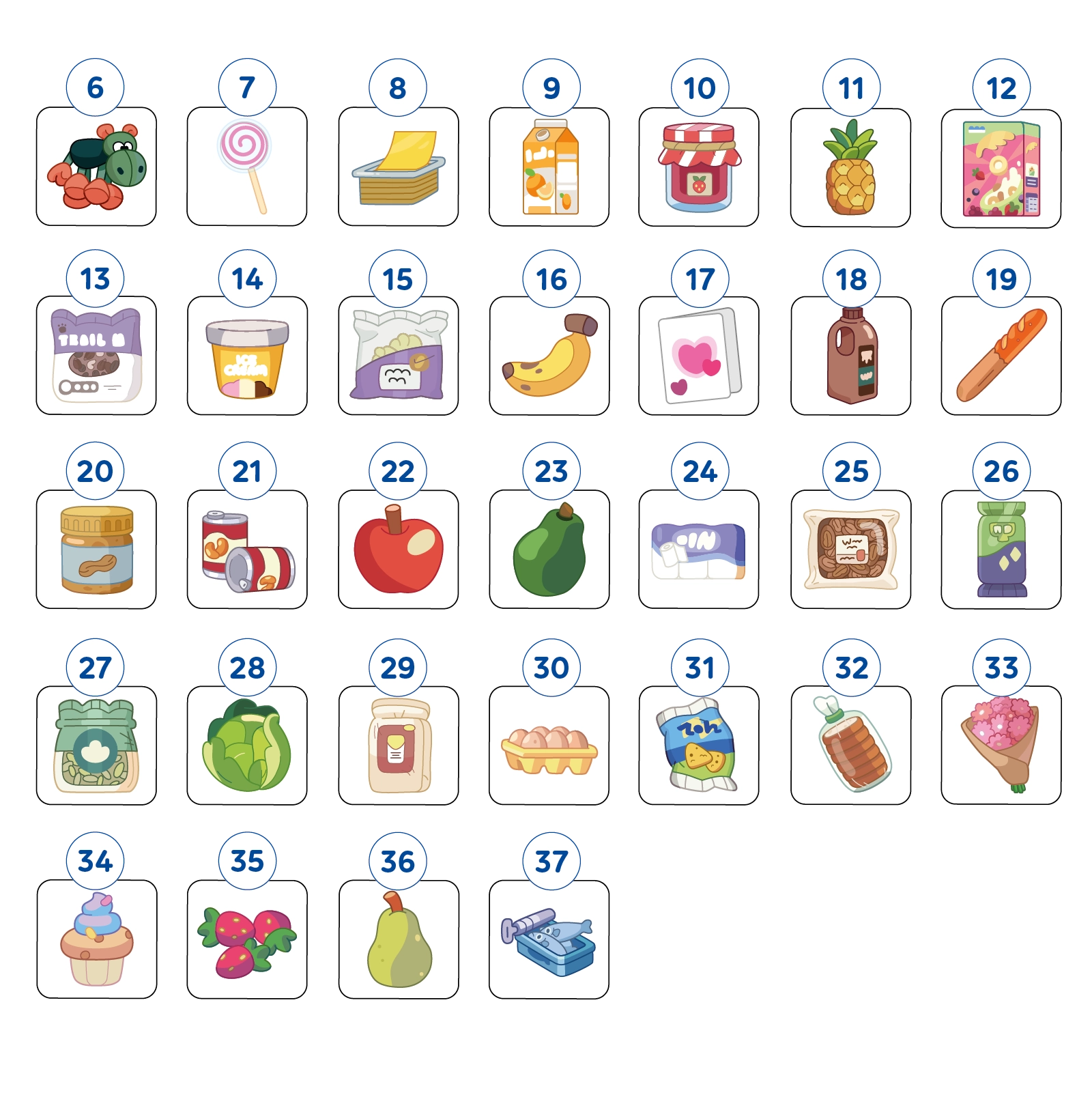 Bluey Shopping List Misplaced Pieces