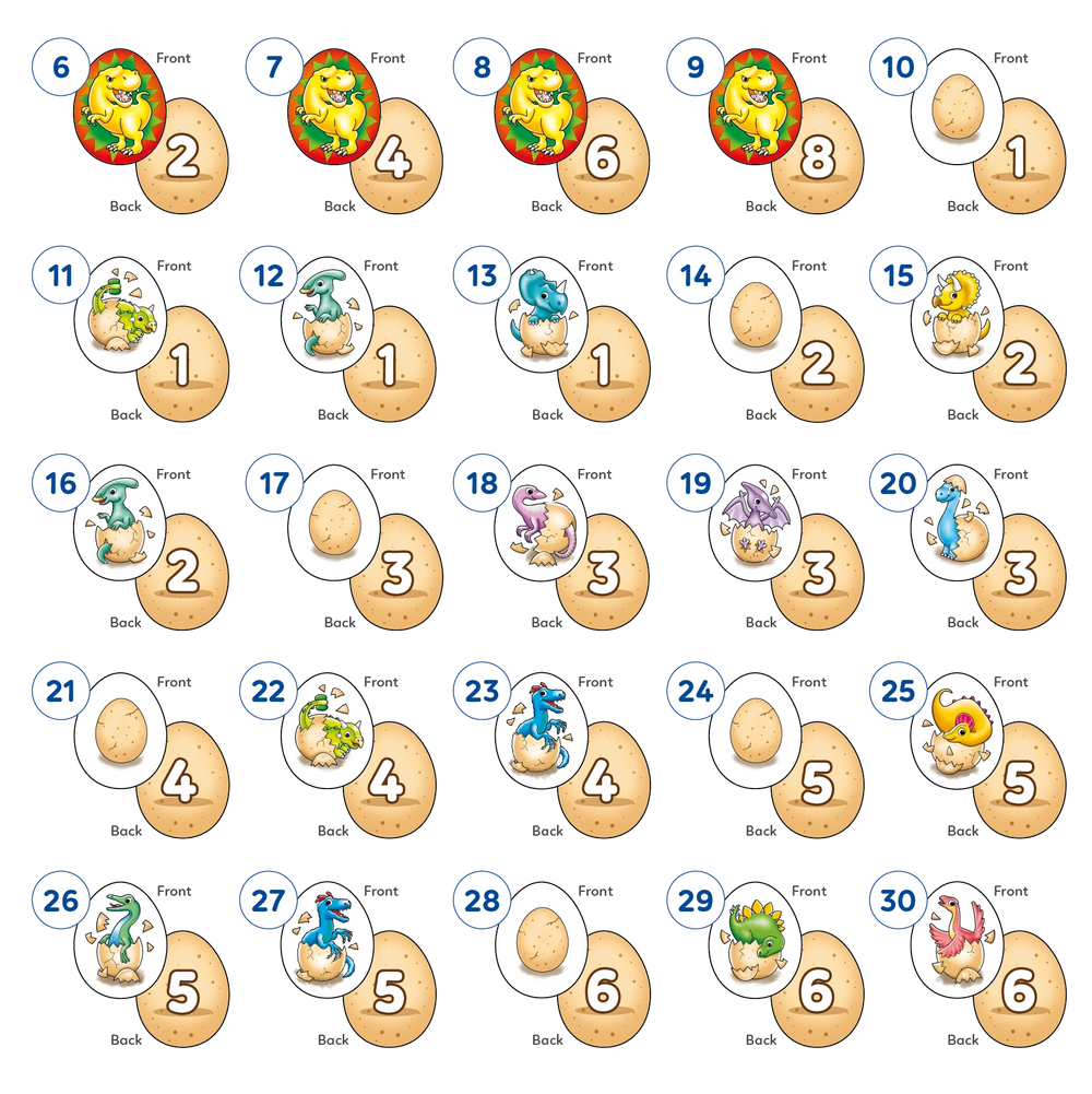 Dinosaur Number Eggs Misplaced Pieces