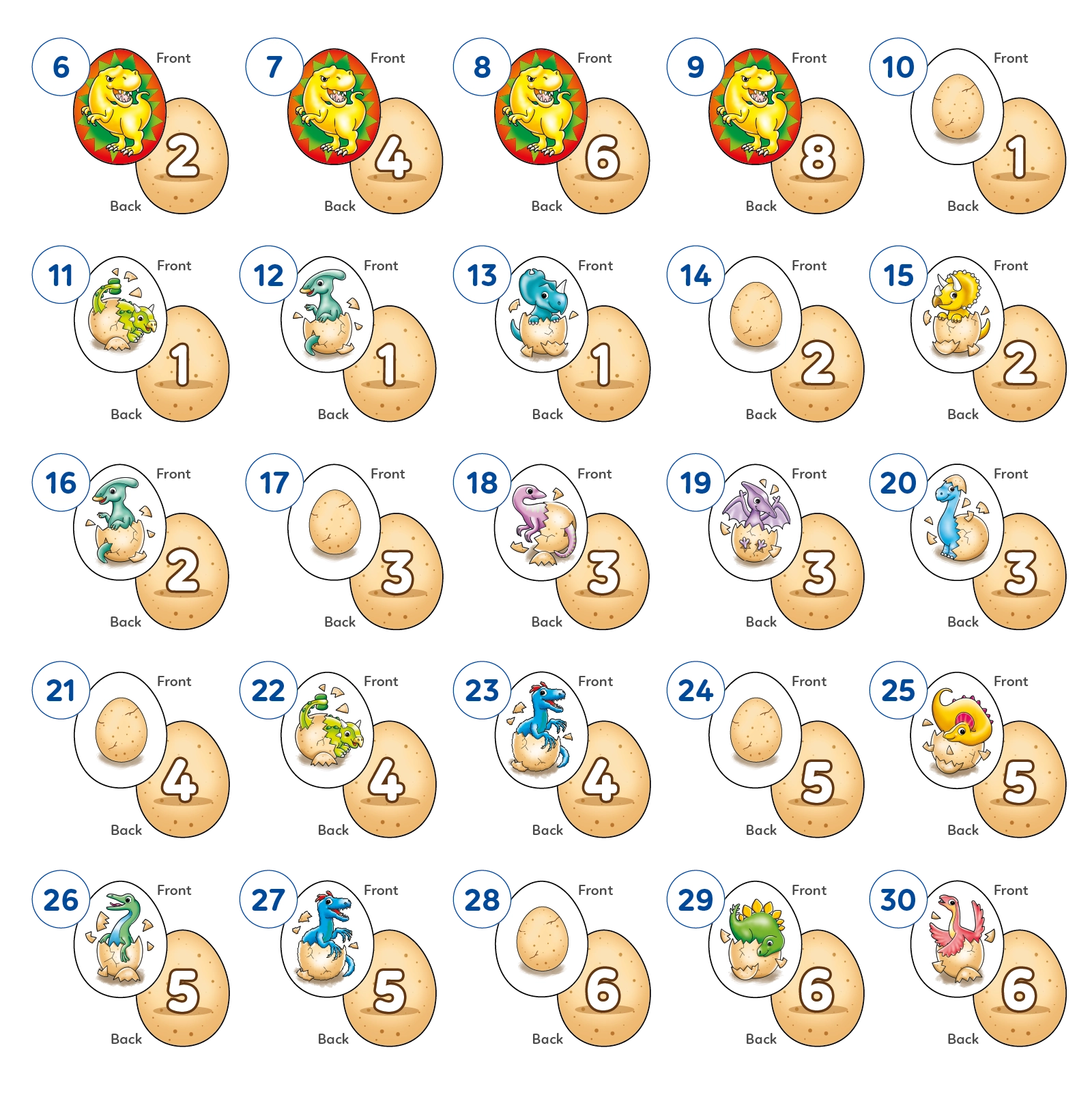 Dinosaur Number Eggs Misplaced Pieces