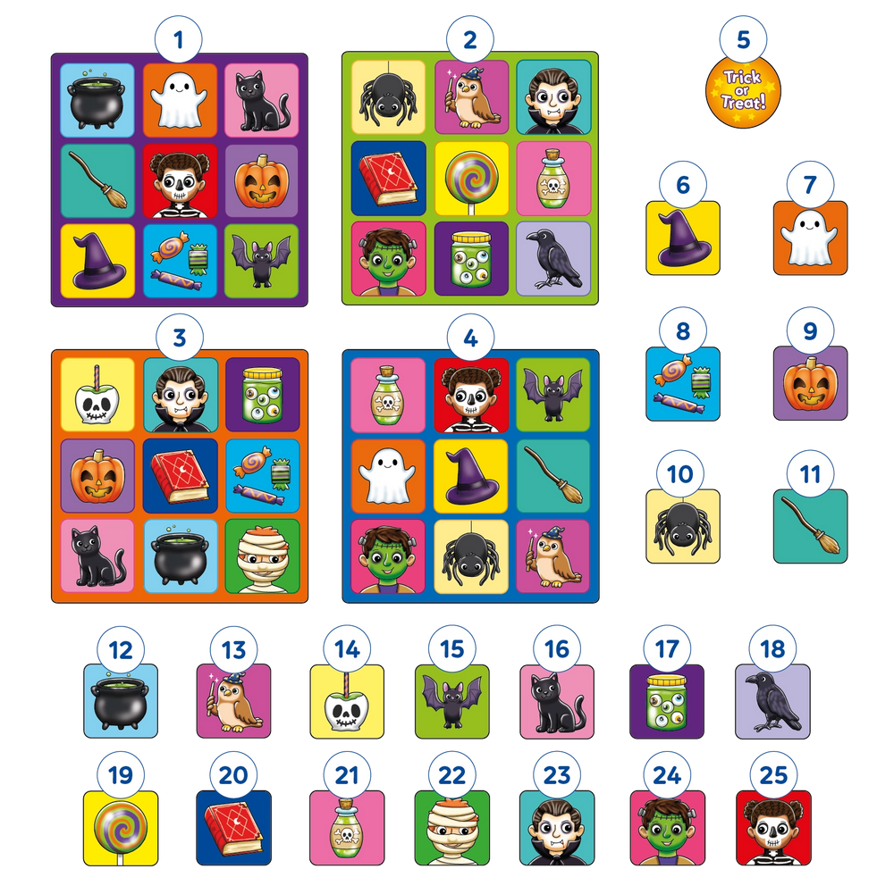 Halloween Bingo Misplaced pieces