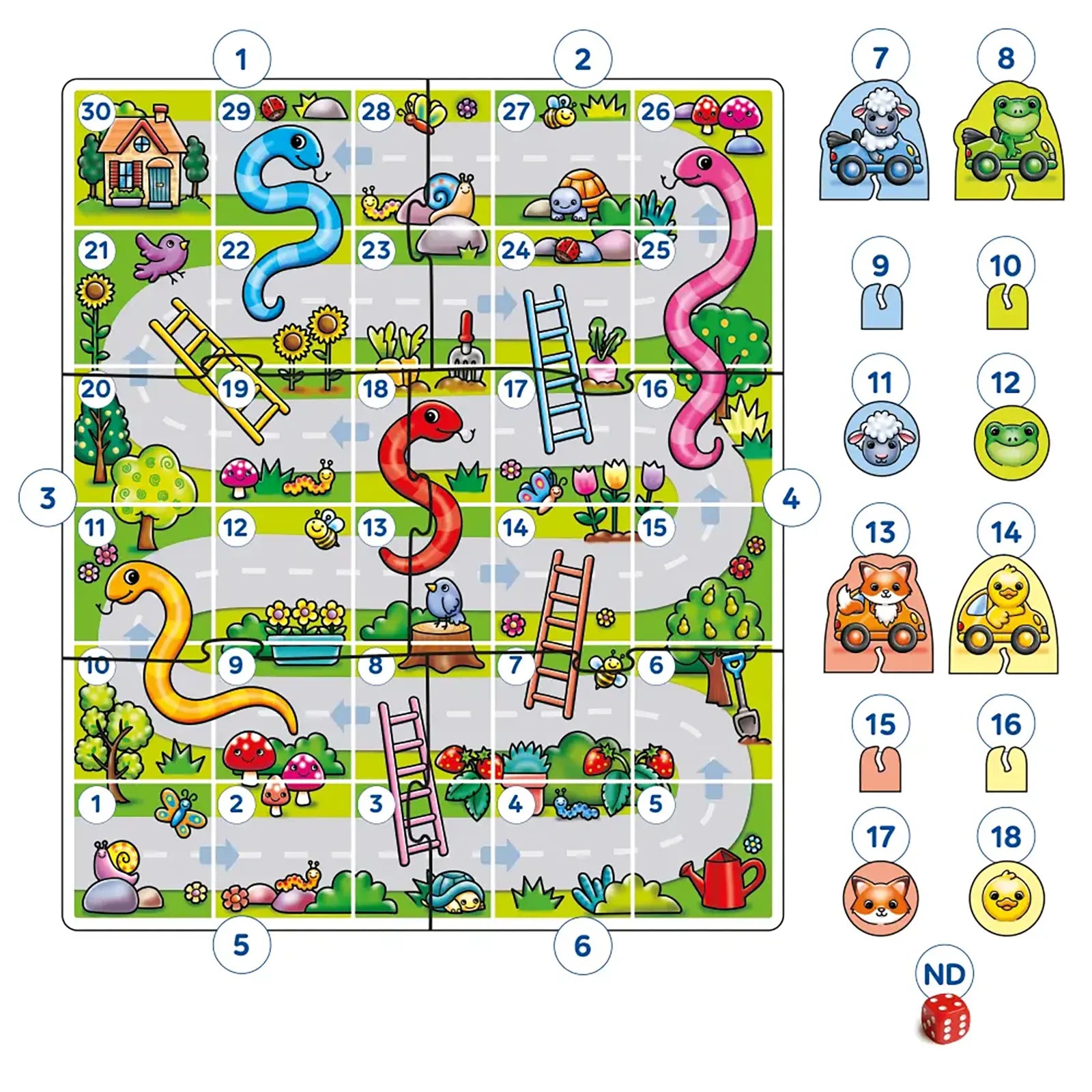 My First Snakes And Ladders Game Misplaced Pieces