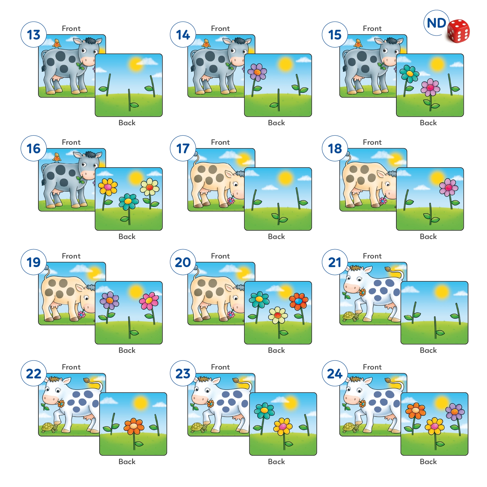 Spotty Cows Game Misplaced Pieces