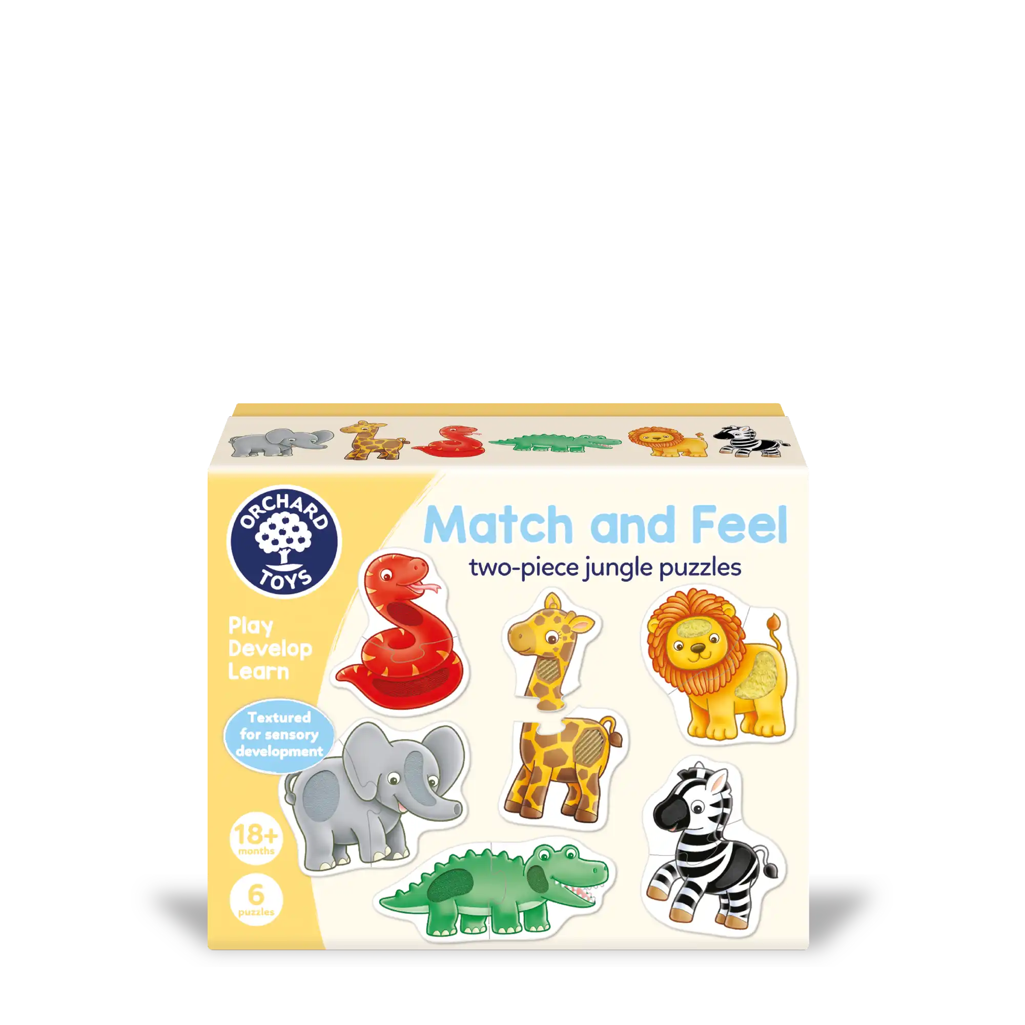 Match and Feel two-piece jungle puzzles