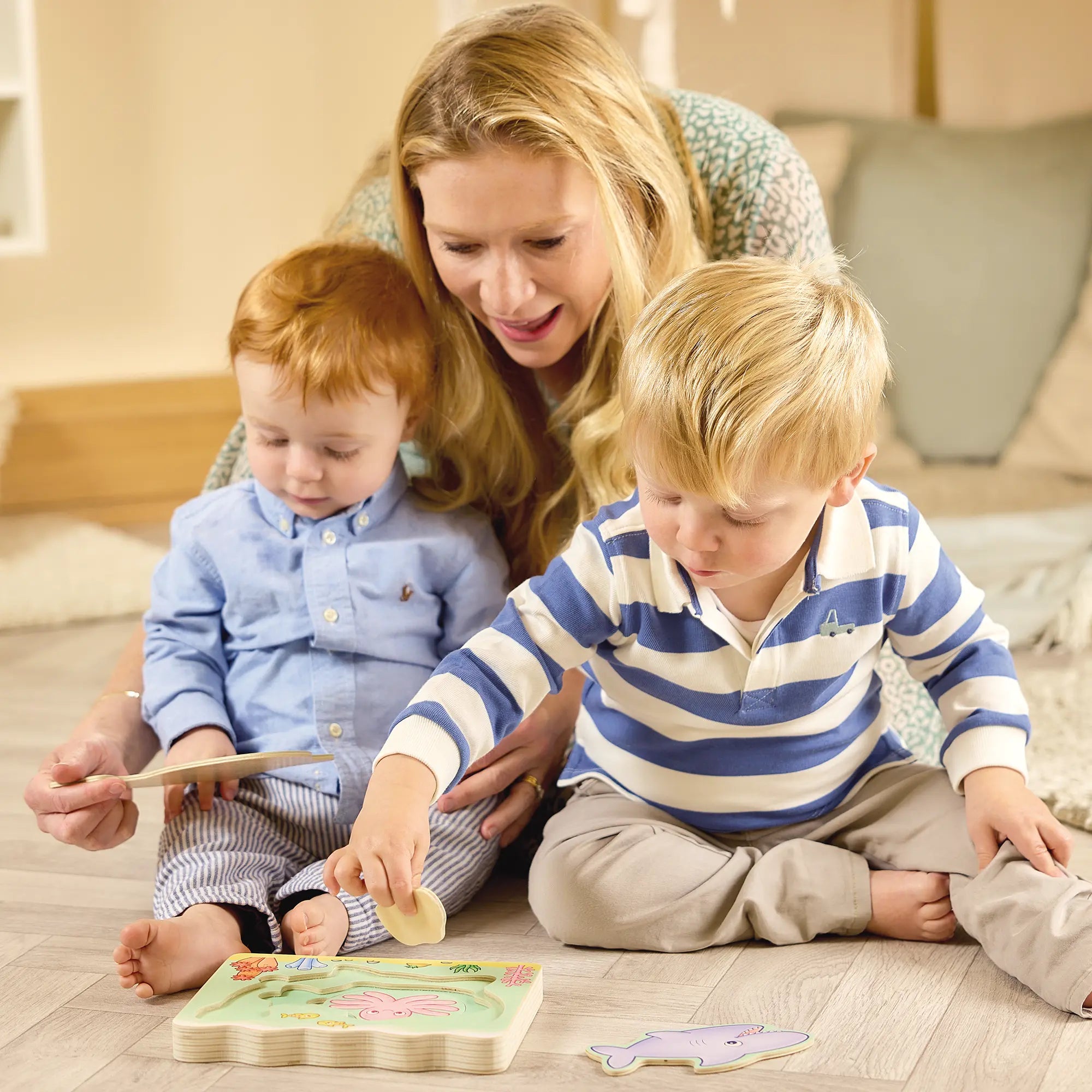 Under the Sea wooden nesting puzzle