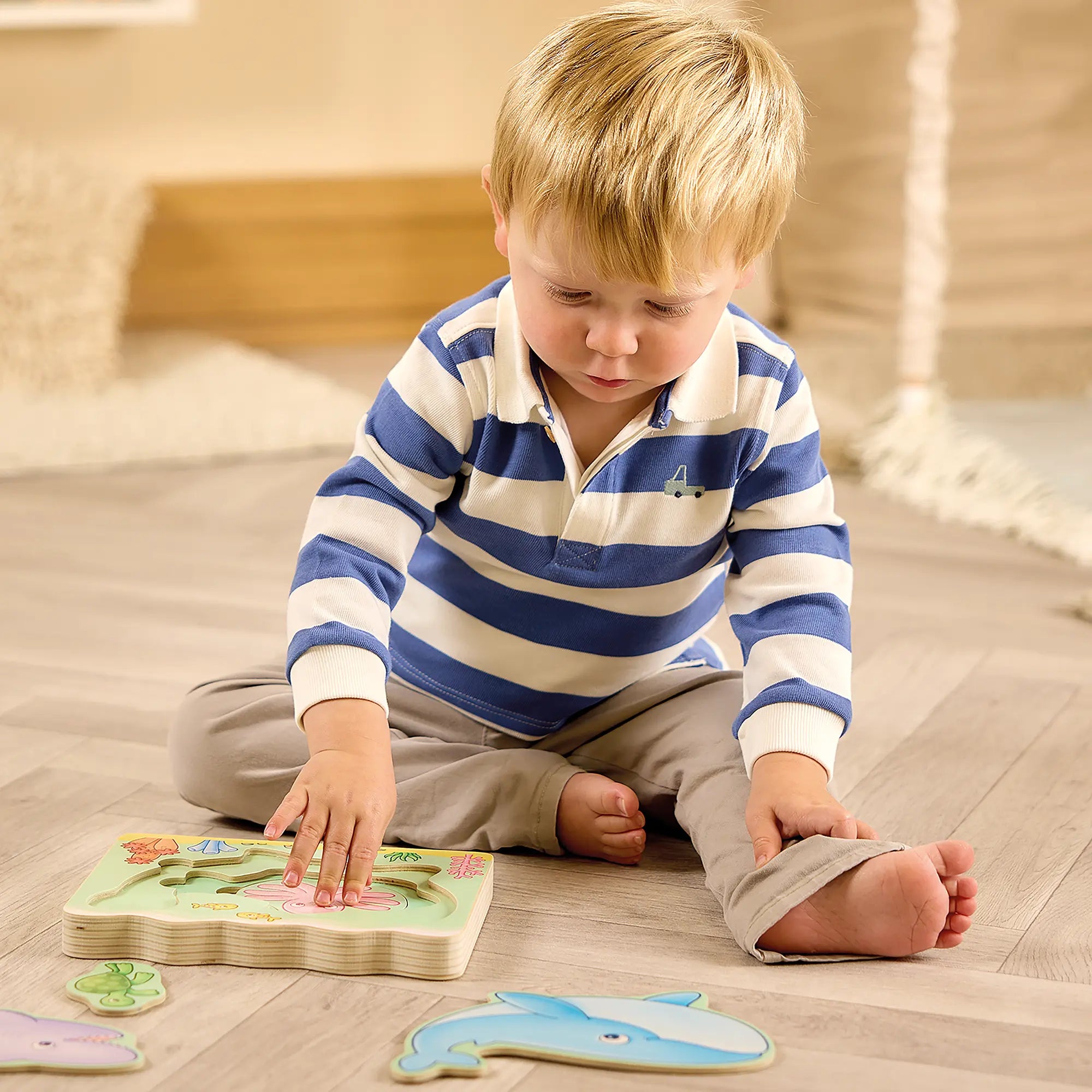 Under the Sea wooden nesting puzzle