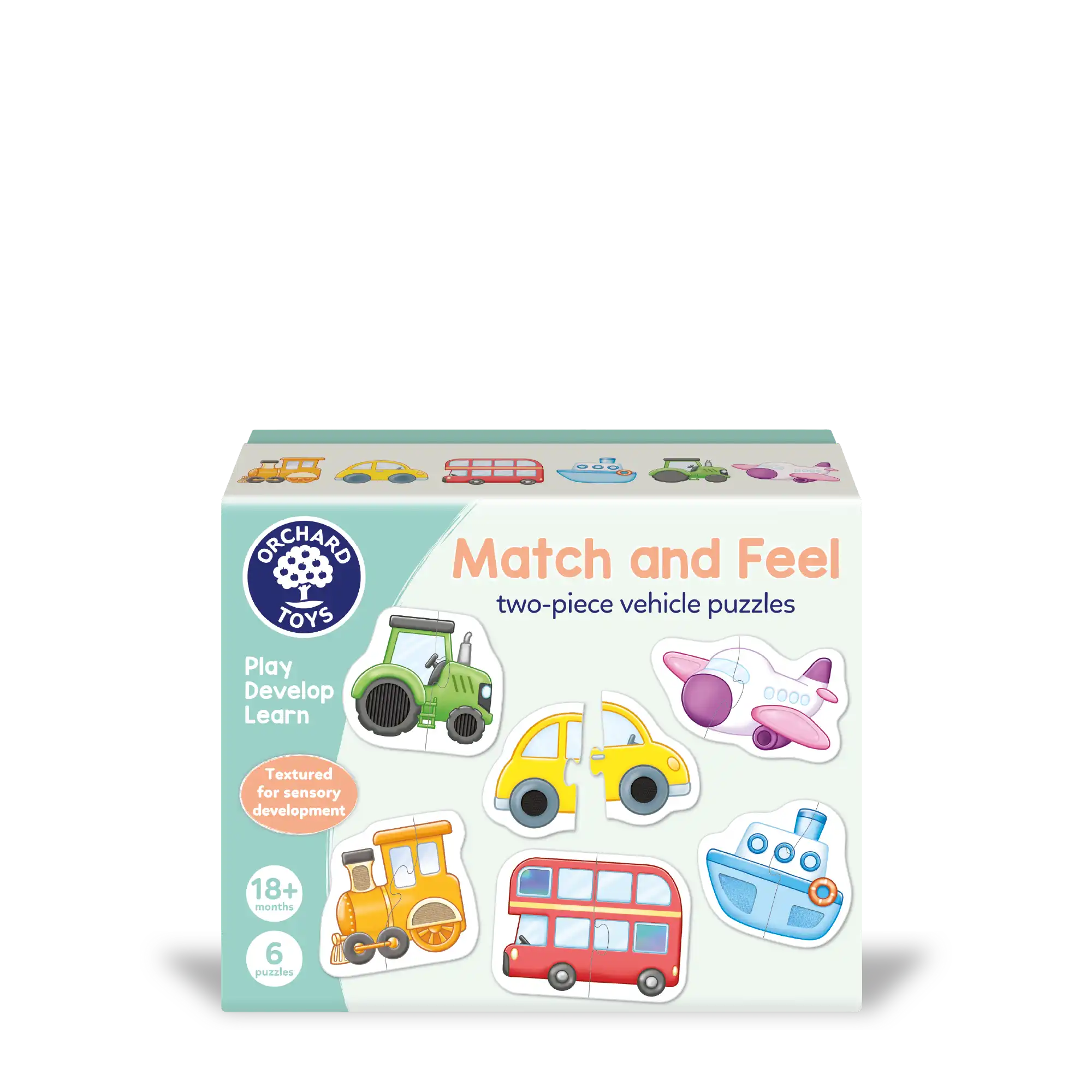 Match and Feel two-piece vehicle puzzles