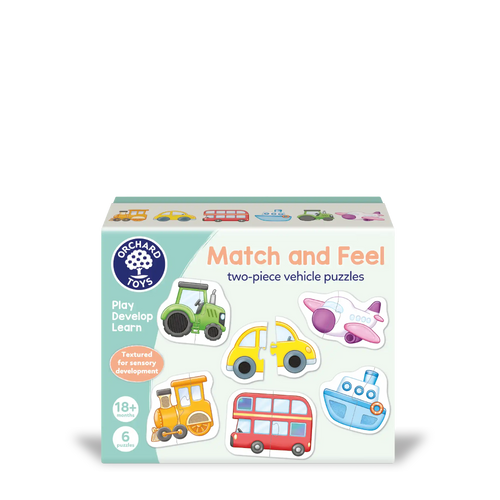 Match and Feel two-piece vehicle puzzles