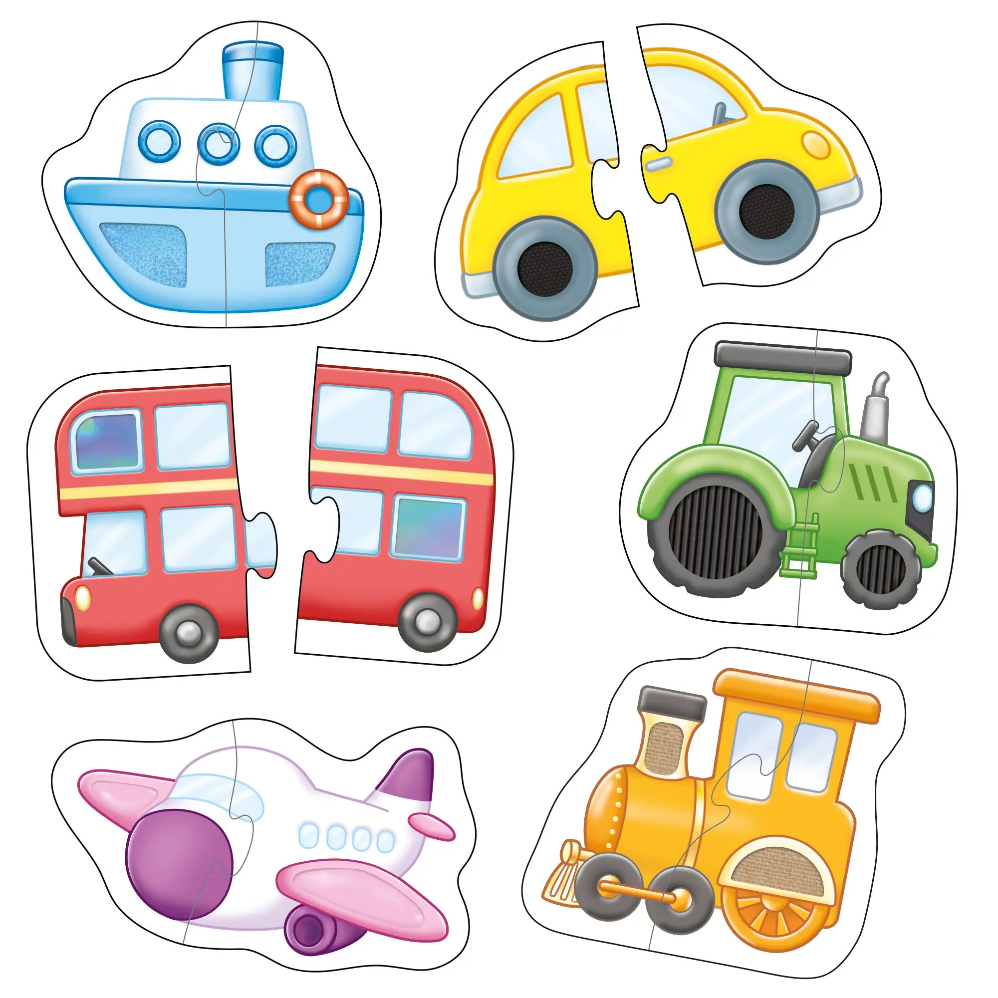 Match and Feel two-piece vehicle puzzles