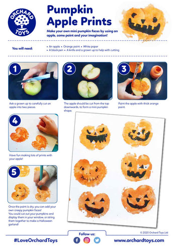 Halloween pumpkin apple prints