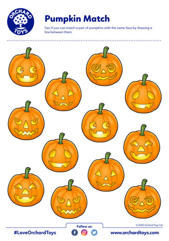 Halloween pumpkin match
