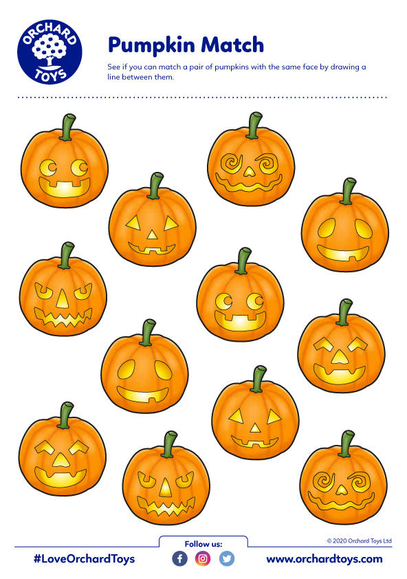 Halloween pumpkin match
