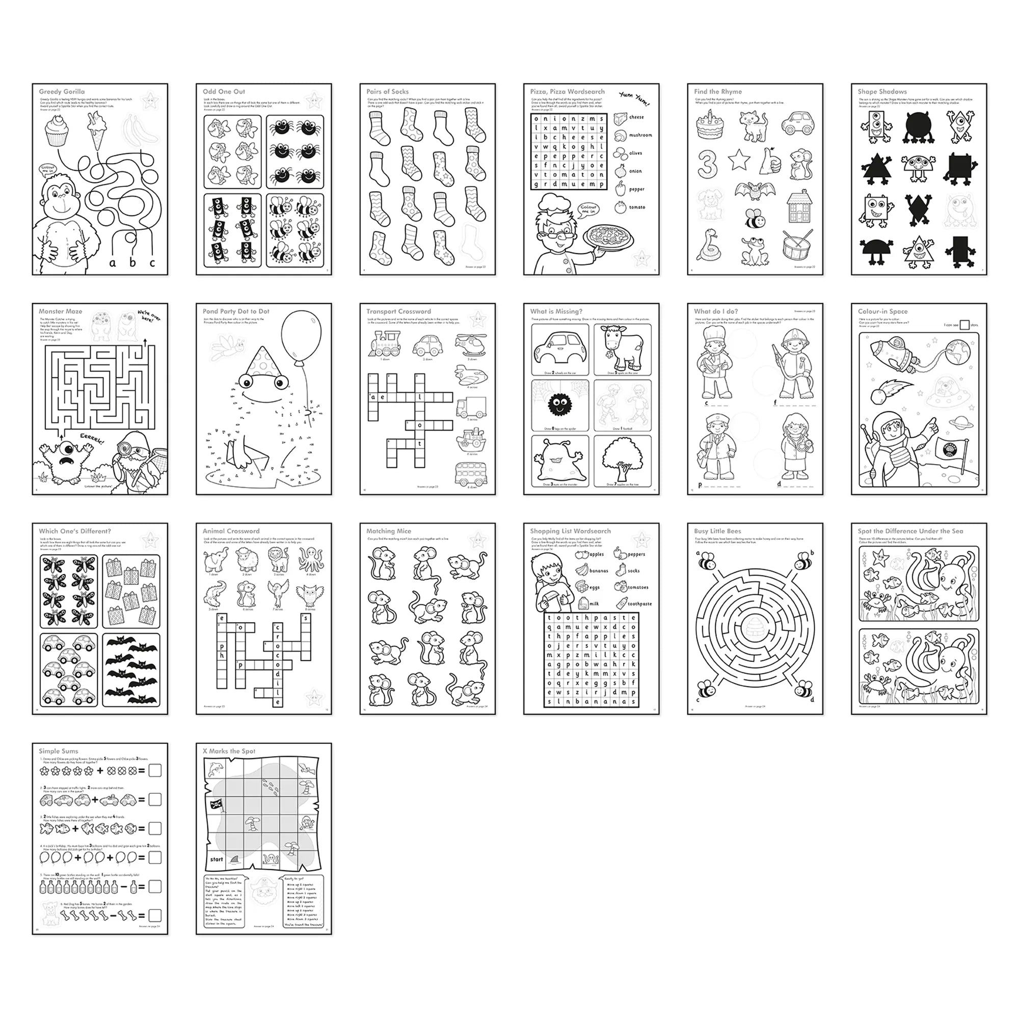 Things To Do Activity Book