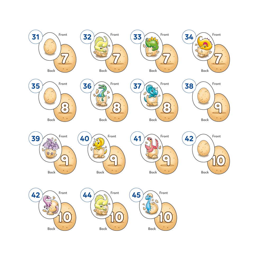 Dinosaur Number Eggs Misplaced Pieces