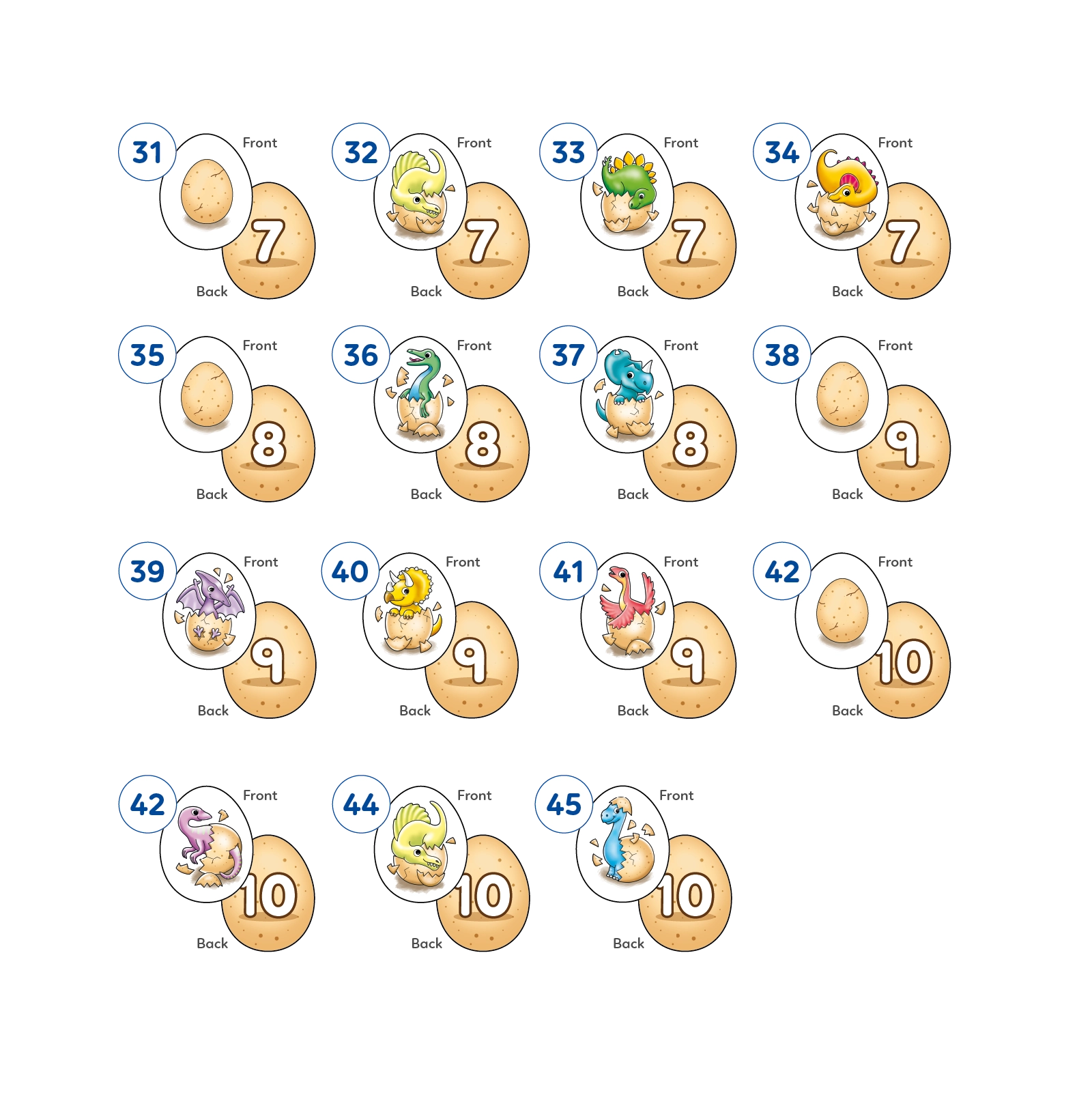 Dinosaur Number Eggs Misplaced Pieces