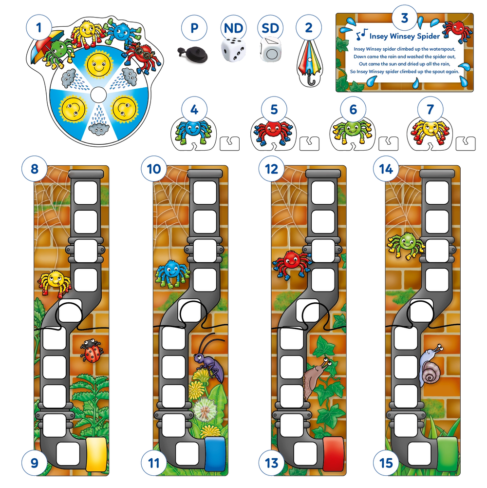 Insey Winsey Spider Game (New Version) Misplaced Pieces