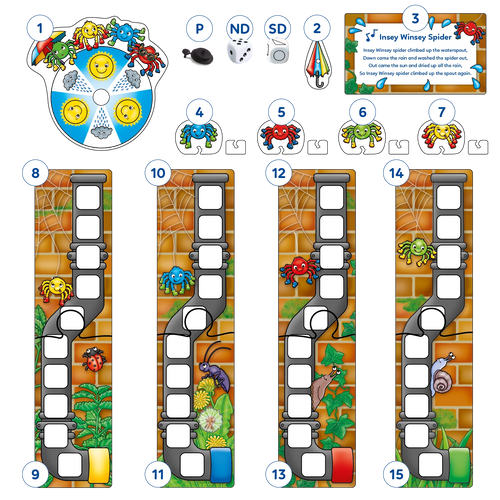 Insey Winsey Spider Game (New Version) Misplaced Pieces