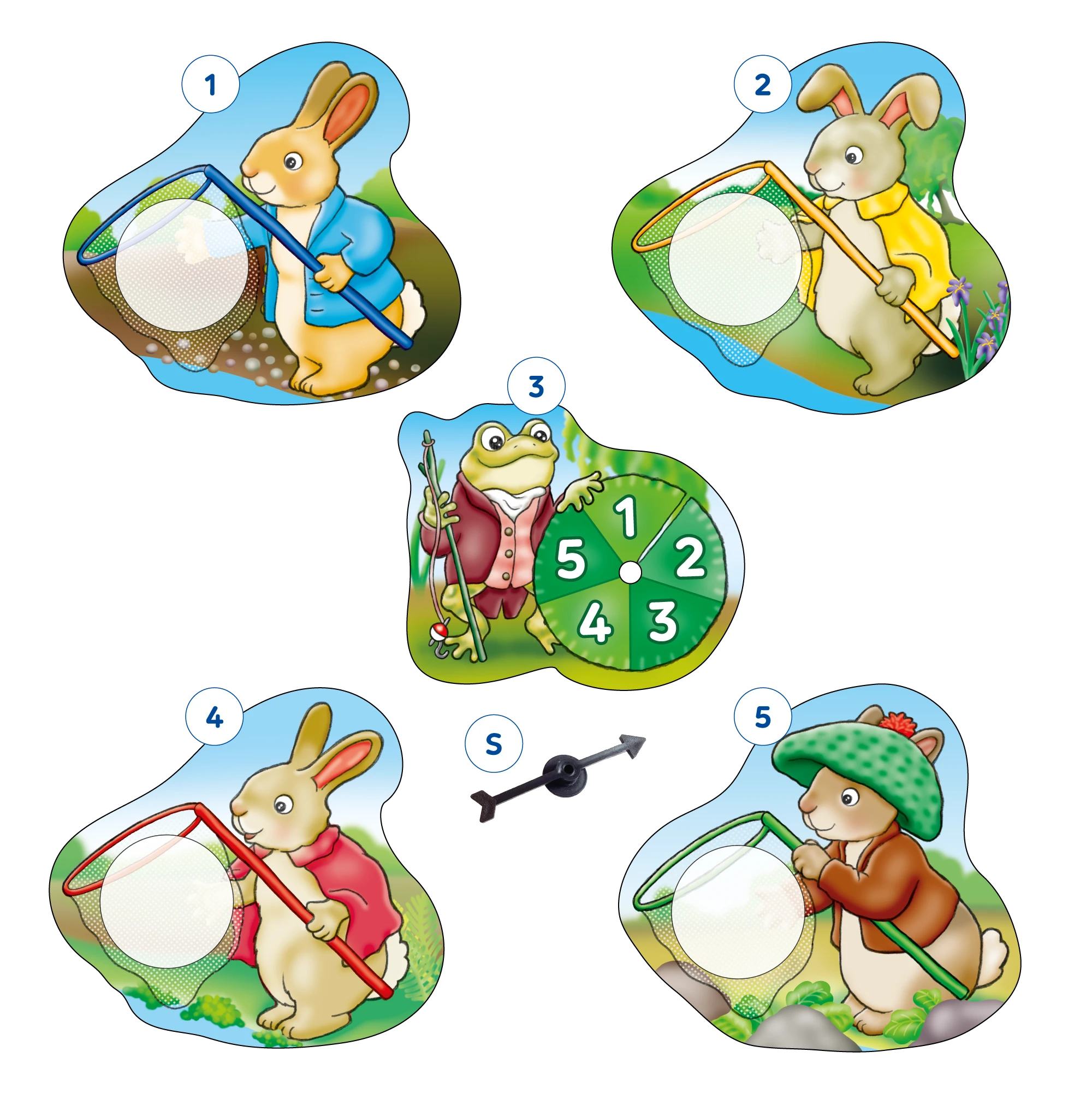 Peter Rabbit Fish and Count Misplaced Pieces