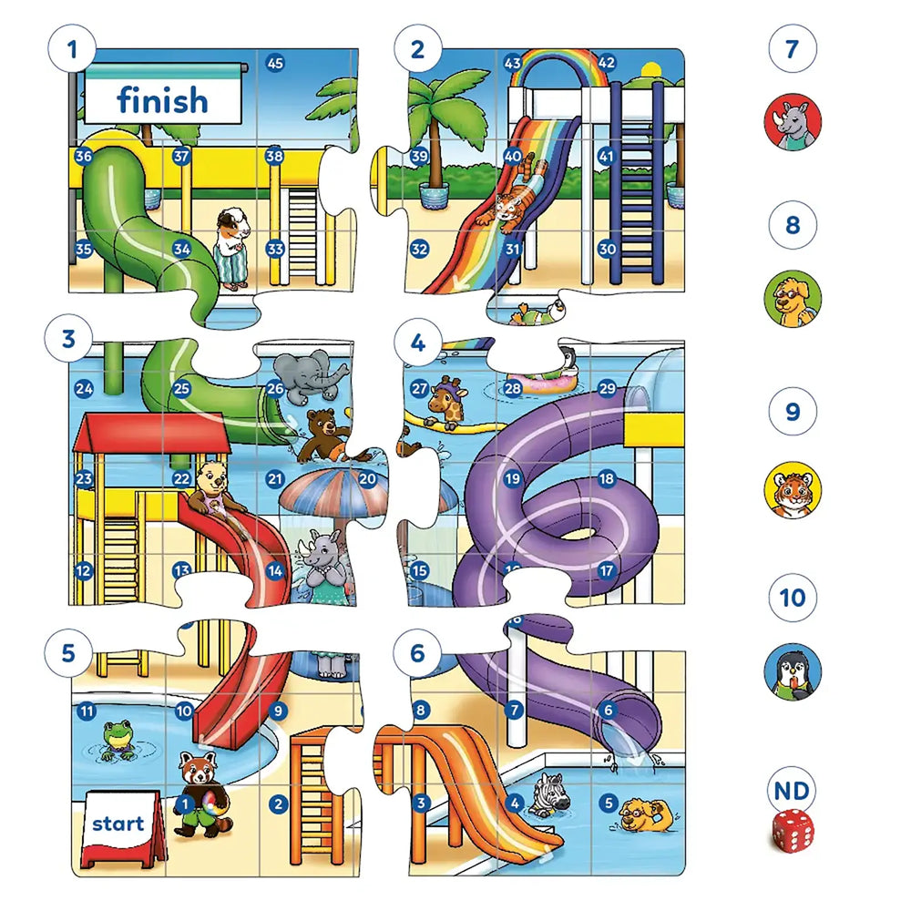 Water Chutes And Ladders Game Misplaced Pieces