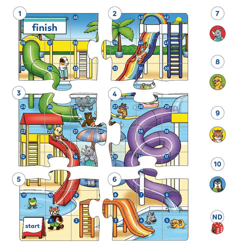 Water Chutes And Ladders Game Misplaced Pieces