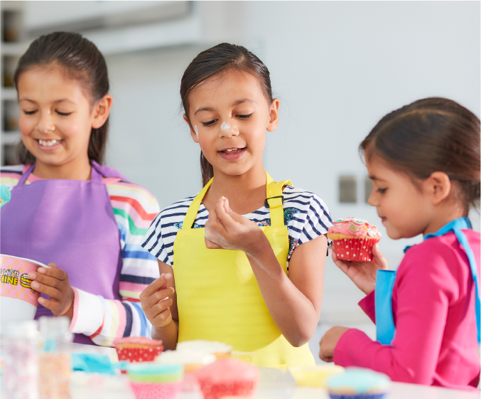 Just a few tasty recipes for kids, from pizza to cupcakes, for you to create with your children.