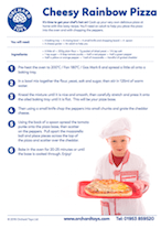 Cheesy Rainbow Pepper Pizza