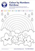 Colour By Number Rainbow