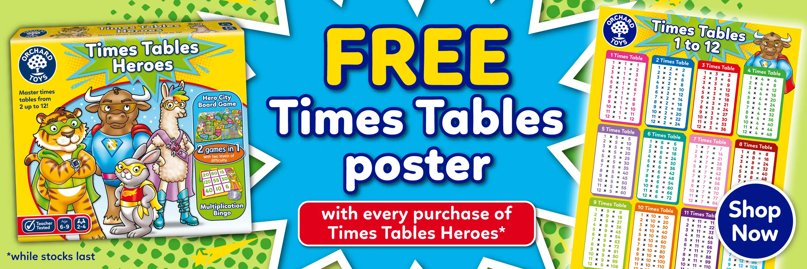 Free Times Tables Poster
