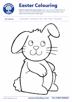 Easter Big Bunny Colouring Sheet