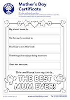 Mother's Day Certificate