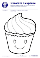 Cupcake Colouring Sheet