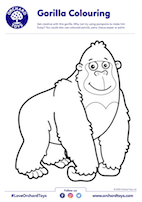 Gorilla Colouring Sheet