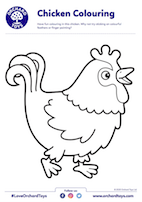 Chicken Colouring Sheet