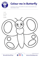 Colour By Number Butterfly