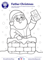 Father Christmas Colouring Sheet
