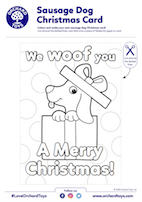 Sausage Dog Xmas Card