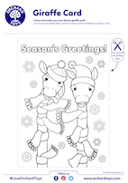 Giraffe Christmas Card