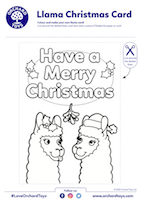 Llama Christmas Card