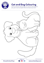 Cat and Dog Colouring