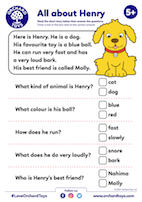 All About Henry Comprehension