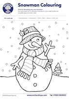 Snowman Colouring Sheet
