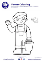 Farmer Colouring Sheet