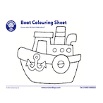 Transport Boat Colouring Sheet