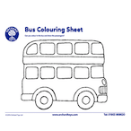Transport Bus Colouring Sheet