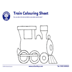 Transport Train Colouring Sheet