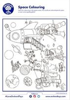 Space Colouring Activity Sheet