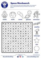 Space Wordsearch Space Wordsearch