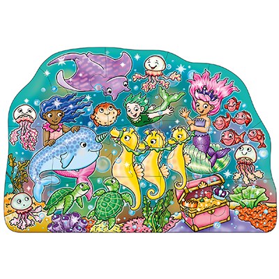 Set Of 2 Girls Grafix 45 Piece Jigsaw Puzzle Toy Ballet Mermaids 